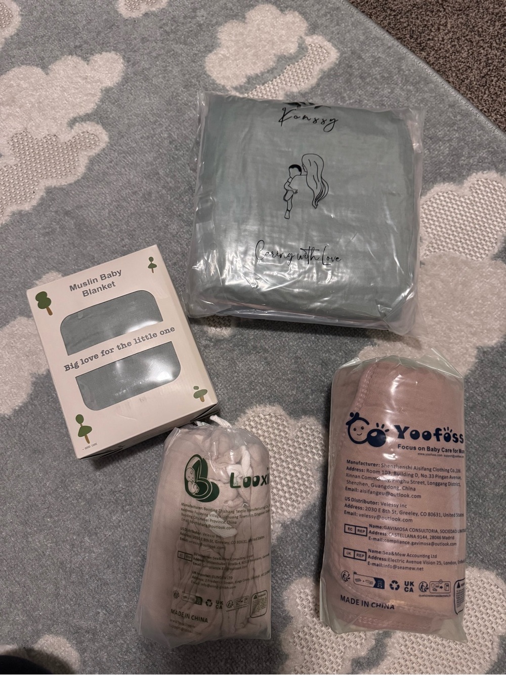 Muslin baby linen bundle